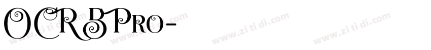 OCR B Pro字体转换